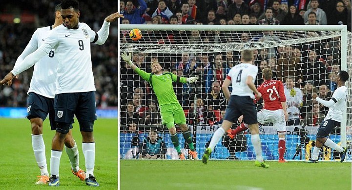 Sturridge Akhirnya Tembus Gawang Denmark yang Dikawal Kasper Schmeichel